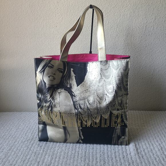 Victoria's Secret Stylish Black and Gold Tote Bag - Picture 1 of 11